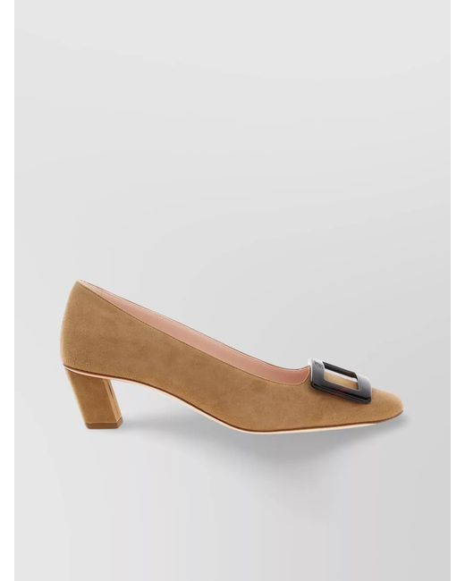 Roger Vivier Brown Suede Belle Vivier Pumps