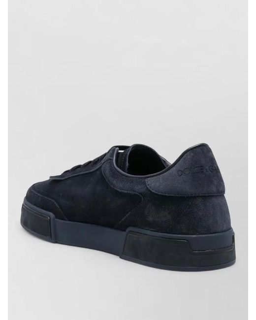 Dolce & Gabbana Blue Suede Low-Top Sneakers for men