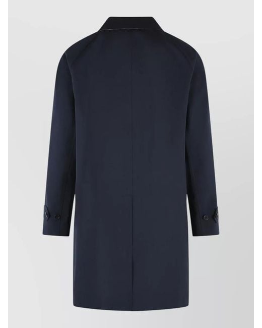 Burberry Blue Camden Cotton Midi Trench Coat for men