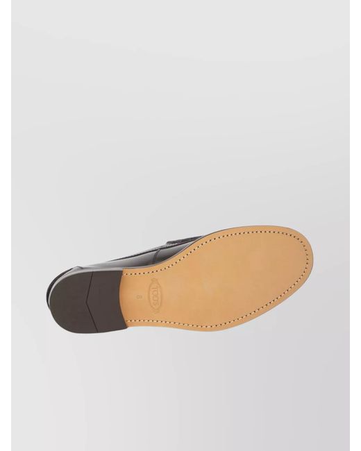 Tod's Gray Leather Loafers for men