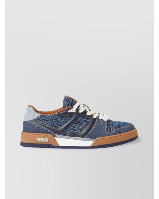 Fendi Denim Low-Top Sneakers in Blue for Men | Lyst display picture 3