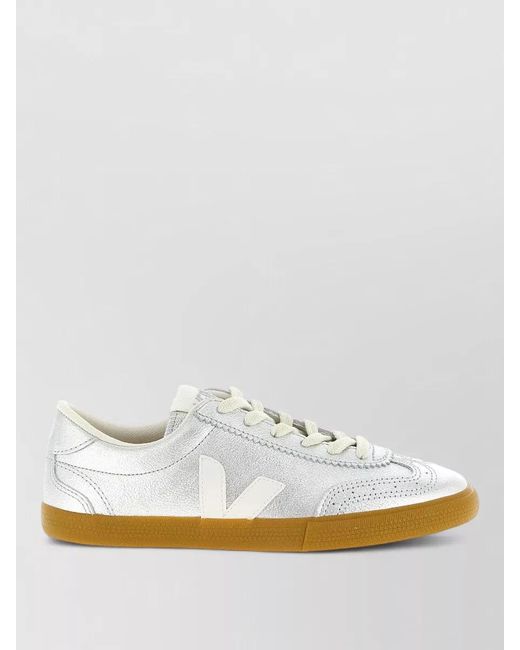 Veja White Leather Volley Low-Top Sneakers