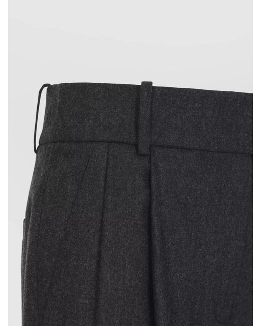 Giorgio Armani Blue Tailored Trousers Pleated Design Side Pockets