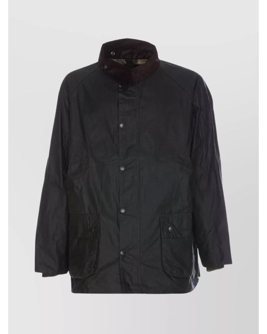 Barbour Black Waxed Cotton Bedale Jacket for men