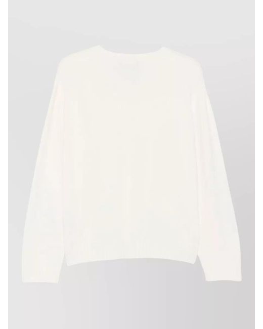 Fabiana Filippi White Cashmere Crewneck Sweatshirt