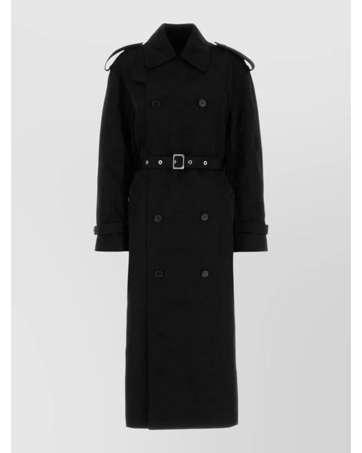 J.W. Anderson Black Nylon Trench Coat