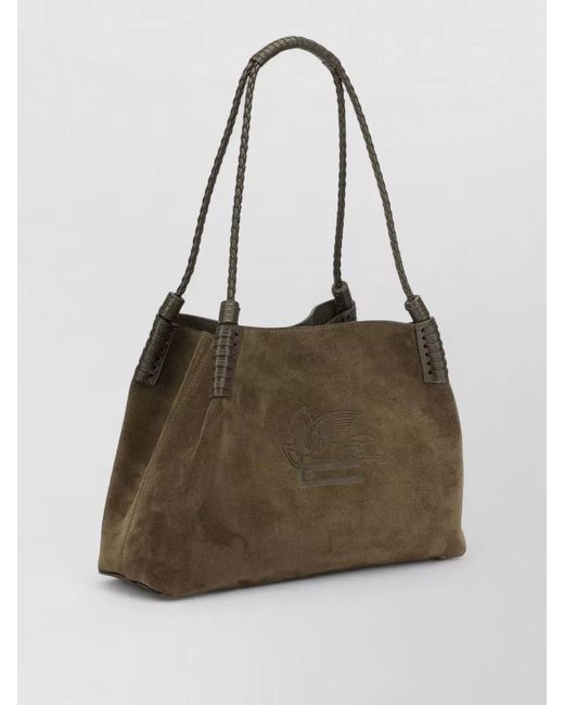 Etro Natural Libra Small Tote Bag Braided Handles