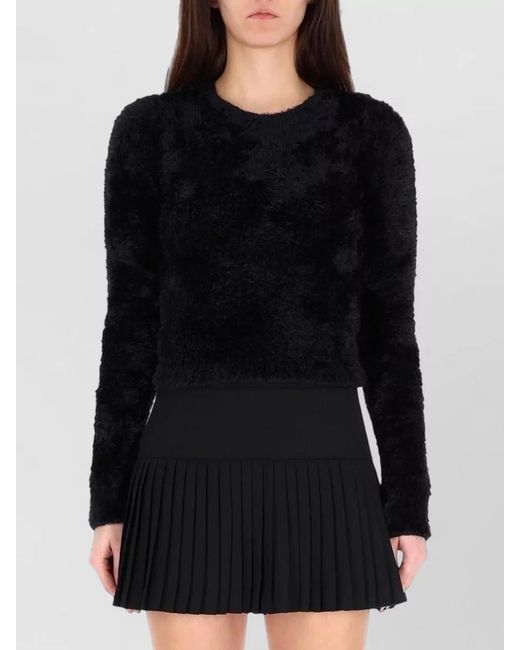 MARINE SERRE Black Knitwear Mini Dress Pleated Skirt