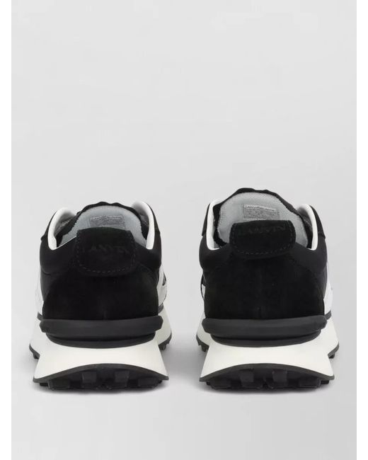 Lanvin Black Leather Low-Top Sneakers