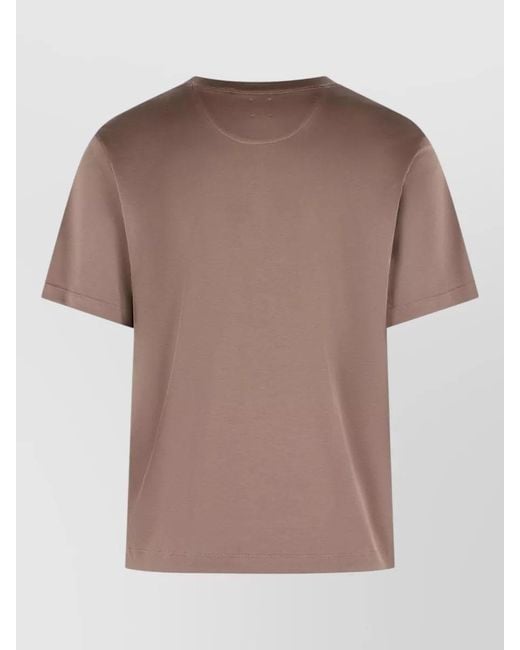 Eleventy Brown Cotton Crew Neck T Shirt Regular Fit for men