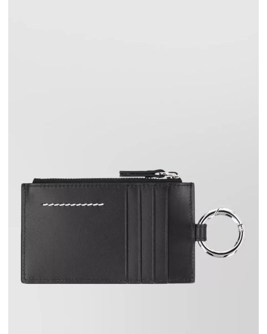MM6 by Maison Margiela Black Leather Cardholder