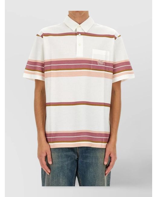 Etro Blue Cotton Regular-Fit Polo Shirt for men