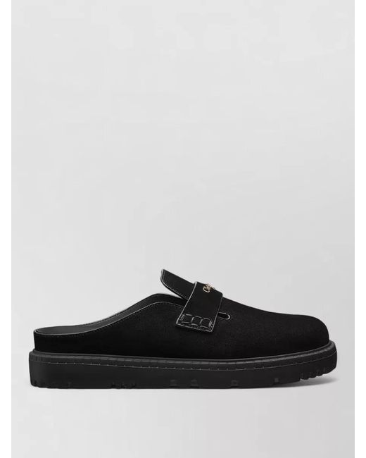 Dior Black Flat Mules