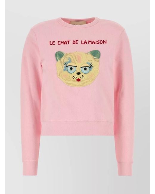 Valentino Garavani Pink Cotton Sweatshirt