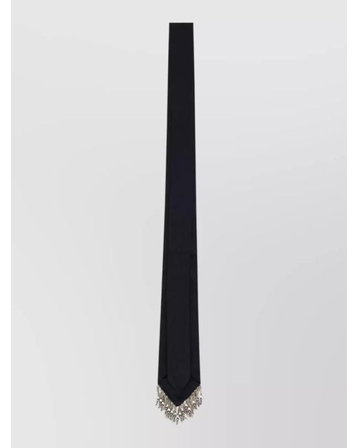 Pinko White Tie Fringes Beads Embroidered Design