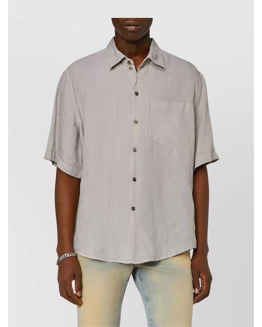 DIESEL White Cotton Shirt for men