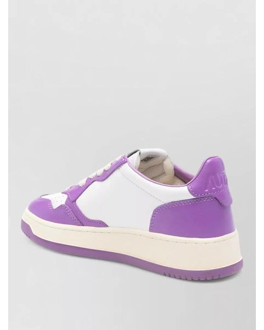 Autry Pink Leather Low-Top Sneakers