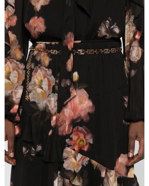 Zimmermann White Asymmetric Floral High Waist Maxi Skirt