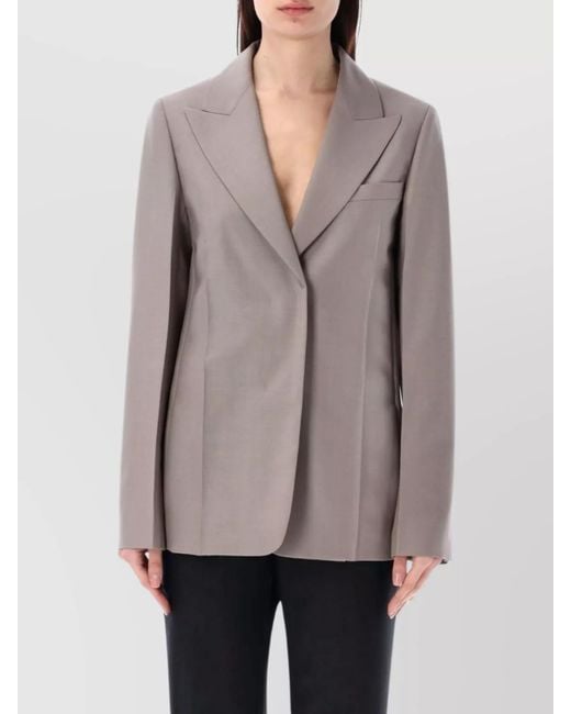 Fendi Gray Mohair Wool Blazer