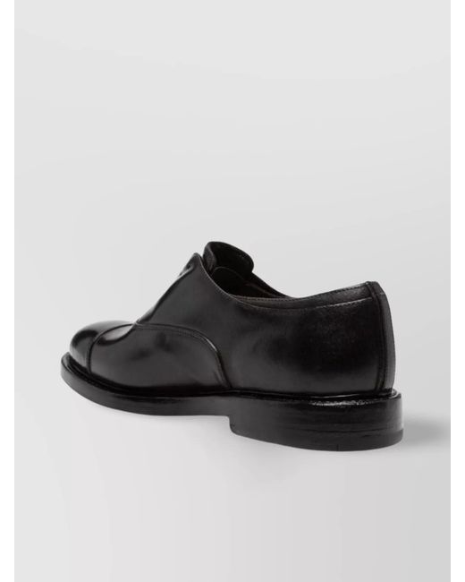 Premiata Black Horse Leather Derby Shoes for men
