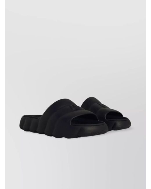 Moncler Black 'Lilo' Open Toe Rubber Slippers for men