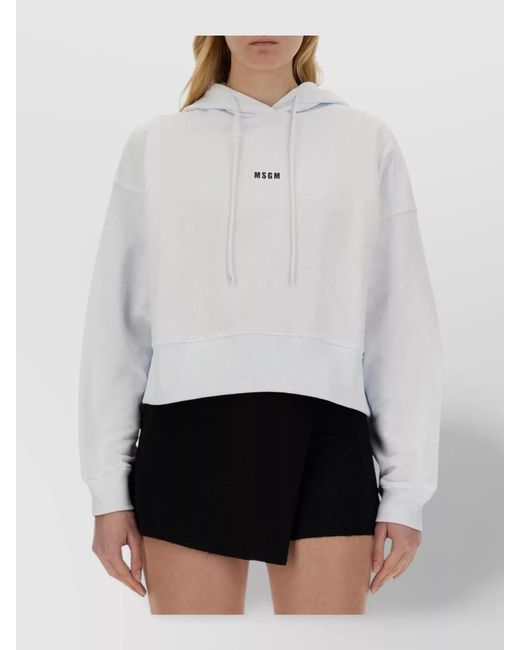 MSGM Black Logo Cotton Sweatshirt