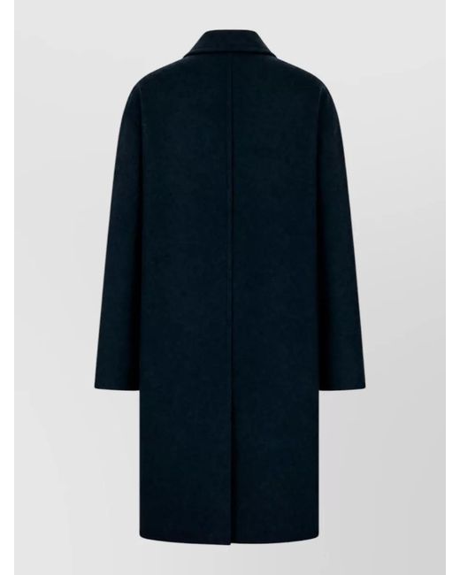 Dries Van Noten Blue Wool Coat for men