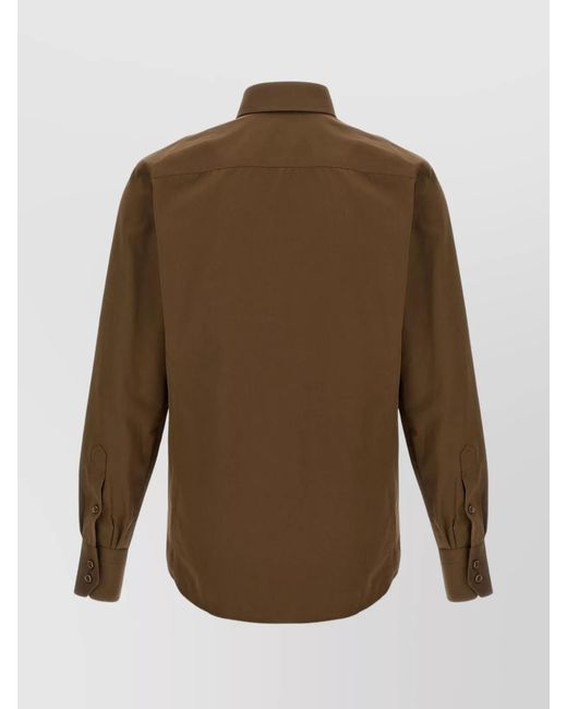 Tom Ford Brown Silk Blend Shirt for men