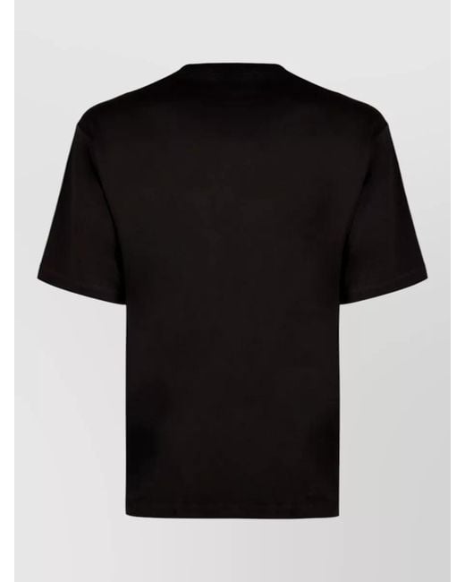 Dolce & Gabbana Black Cotton T Shirt Crew Neck Short Sleeves for men