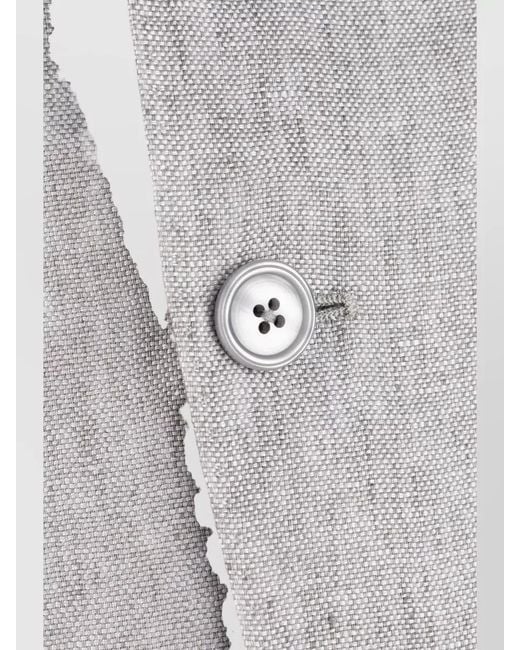 Colamarino Gray Single Breasted Suit Notch Lapel Back Vent for men