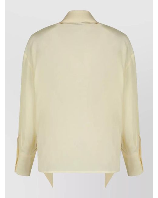 Etro Natural Silk Floral-Print Long-Sleeve Blouse