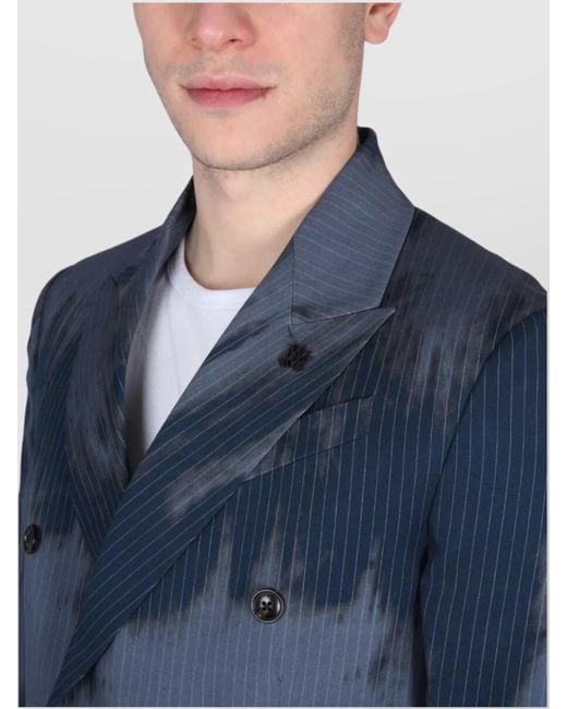 Amiri White Relaxed-Fit Wool Blazer for men