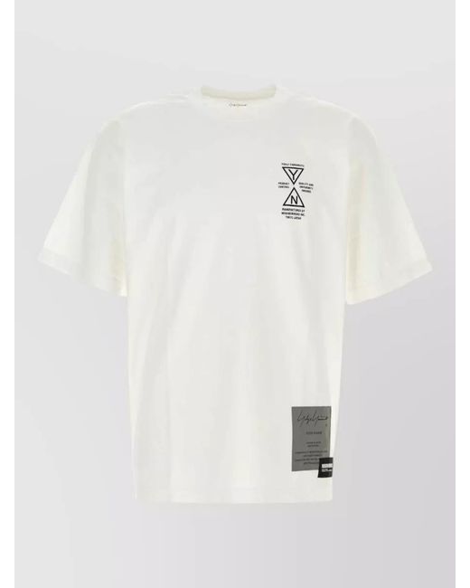 Yohji Yamamoto White Neighborhood Cotton T Shirt Graphic Crewneck for men