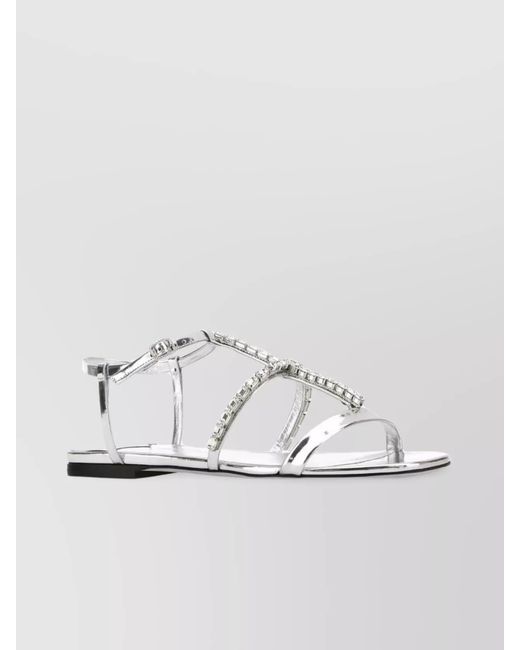 Jimmy Choo Metallic Leather Sandals