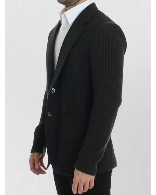 Dolce & Gabbana Black Cashmere Two Button Blazer Jacket for men