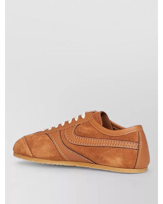 Dries Van Noten Brown Suede Lace Up Marathon Inspired Sneakers
