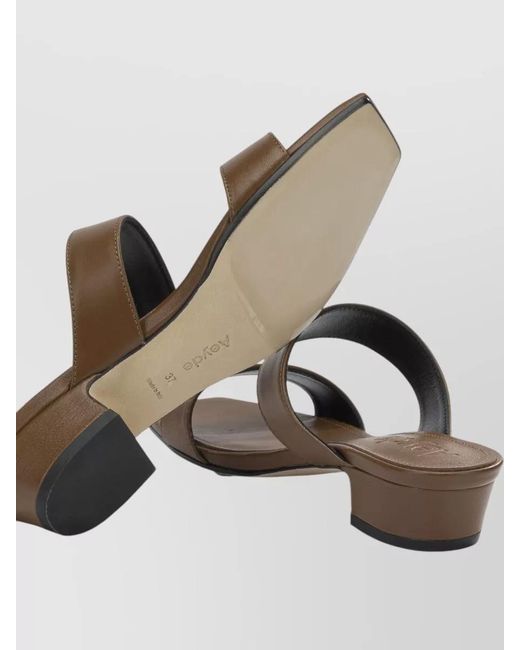 Aeyde Brown Kemi 30Mm Heeled Sandals Double Strap