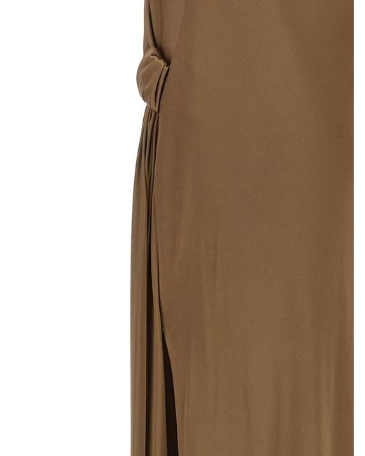 Elisabetta Franchi Natural Viscose Maxi Dress
