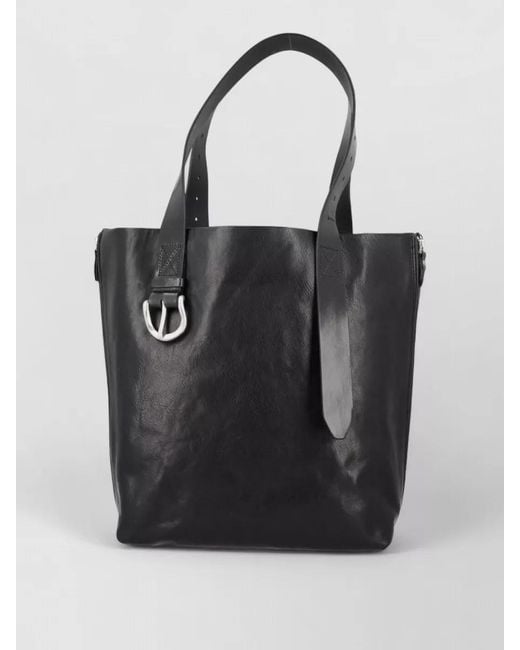 Our Legacy Black Leather Tote Bag for men