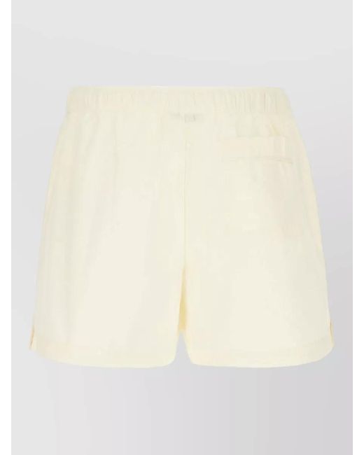 Entire studios Natural Cotton Bermuda Shorts Elastic Waistband Back Pocket for men