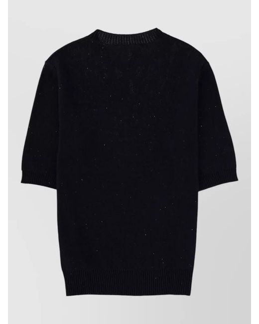 Fabiana Filippi Black Linen Blend Sweatshirt
