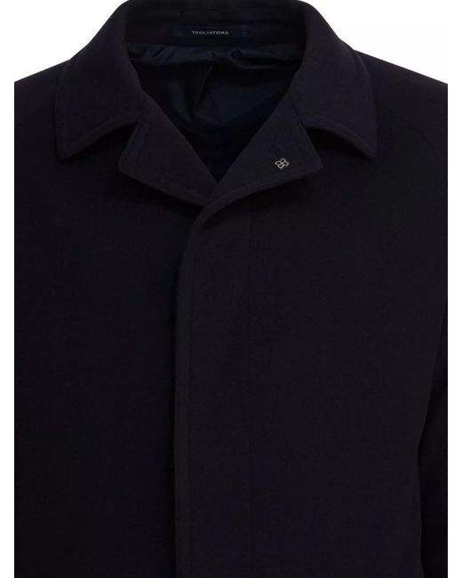 Tagliatore Blue Single Breasted Coat for men