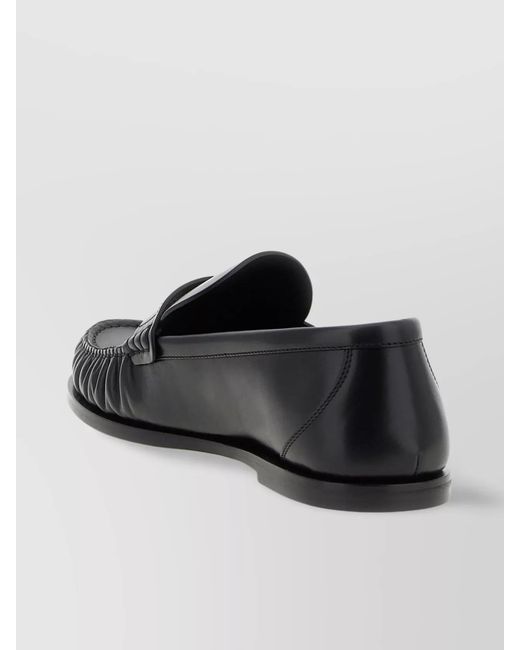 Saint Laurent Black Calf Leather Laurent Loafers for men
