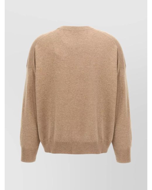 Brunello Cucinelli Natural Cashmere Cropped Crewneck Jumper