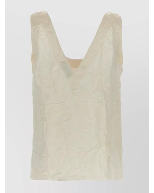 Lanvin Natural Viscose Tank Top