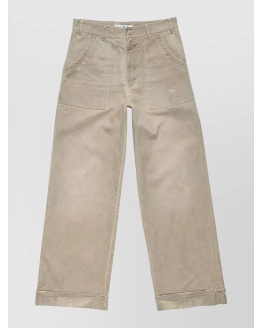 Acne Natural Apos;S Stained Twill Wide-Leg Trousers for men