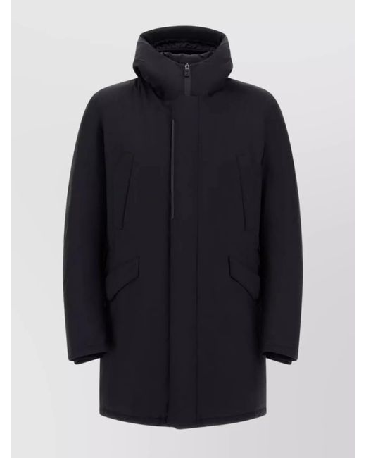Herno Blue Hooded Down Parka for men
