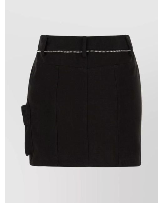 Moncler Genius Black Cotton Mini Skirt