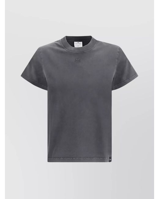 Courreges Gray Short-Sleeve T-Shirt