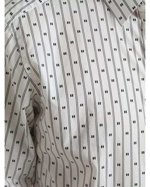 Dolce & Gabbana Gray Striped Long-Sleeve Dress Shirt for men